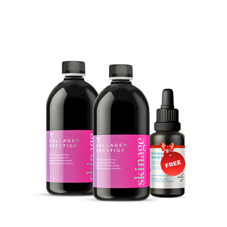 Skinage collagen prestige 10000mg 500ML 1+1 + Beauty Hydra Booster 30ML Free