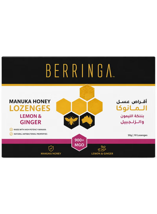 Manuka Honey Lozenges Lemon & Ginger 900+ MGO 10s