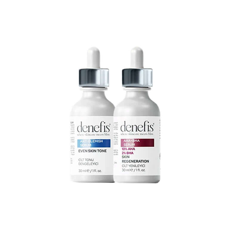 Denefis Aha+Bha Serum + Denefis Anti Blemish Even Skin Tone Serum