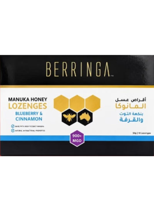 Manuka Honey Lozenges Blueberry & Cinnamon 900+ MGO 10s