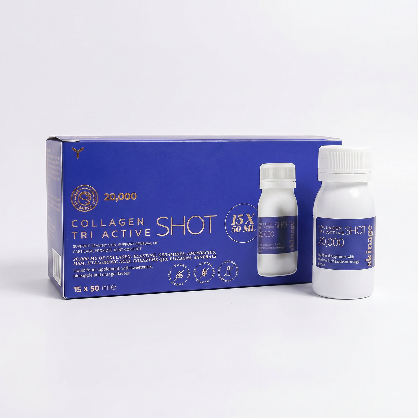 Skinage Collagen Tri-Active 20000mg 15*50ML Shot Course of 3PCS